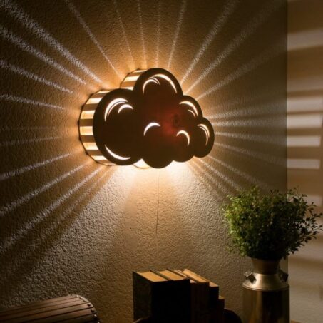 SUNBURST Cloud Wall Sconce (Large) – โคมไฟติดผนังรูปเมฆรัศมีแสง (ใหญ่)**