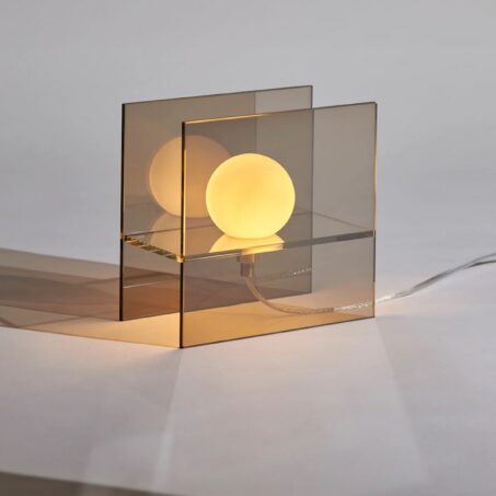 GLASS BOX Ambient Table Lamp – โคมไฟตั้งโต๊ะกล่องกระจกมินิมอล**