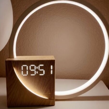 ROUND FRAME Wireless Charger Lamp – โคมไฟตั้งโต๊ะกรอบกลมชาร์จไร้สาย**