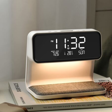 ROUND FRAME Wireless Charger Lamp – โคมไฟตั้งโต๊ะกรอบกลมชาร์จไร้สาย**